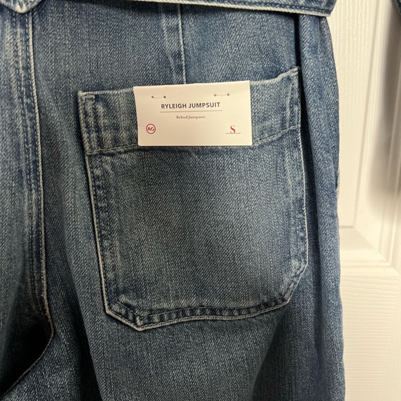 NWT AG Denim Jean Belted Full Body Jumpsuit Romper Sz Small - Picture 11 of 12